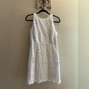 Milly Claudia Eyelet Dress in White Size 4